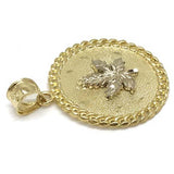 10K Yellow Gold Marijuanna Pendant MWG_024 - WORLDSTARBLING