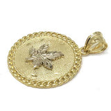 10K Yellow Gold Marijuanna Pendant MWG_024 - WORLDSTARBLING