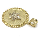 10K Yellow Gold Marijuanna Pendant MWG_024 - WORLDSTARBLING
