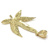 10K Yellow Gold Marijuanna Pendant MWG_025 - WORLDSTARBLING