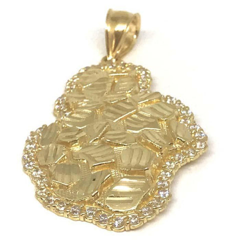 10K Yellow Gold Nugget Pendant NUG_001 - WORLDSTARBLING