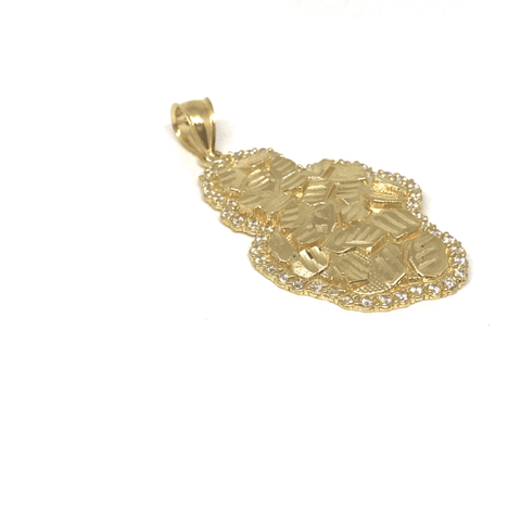 10K Yellow Gold Nugget Pendant NUG_001 - WORLDSTARBLING