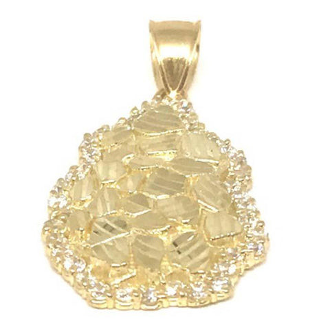 10K Yellow Gold Nugget Pendant NUG_002 - WORLDSTARBLING