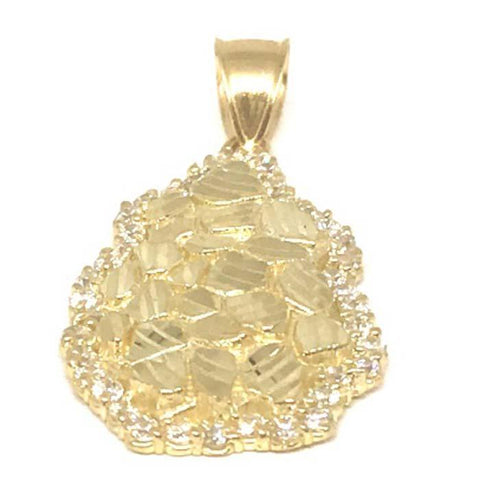 10K Yellow Gold Nugget Pendant NUG_003 - WORLDSTARBLING