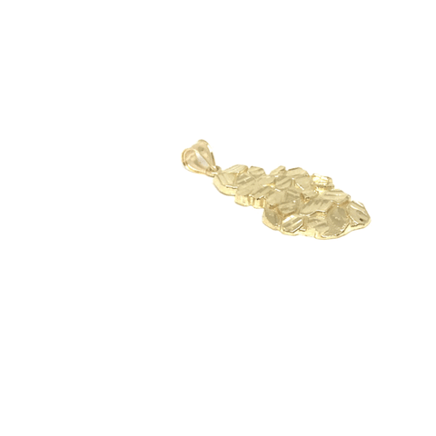 10K Yellow Gold Nugget Pendant NUG_004 - WORLDSTARBLING