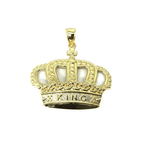 10K Gold Crown King Pendant RGP-003 - WORLDSTARBLING