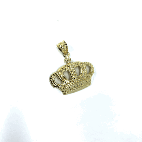 10K Gold Crown King Pendant RGP-005 - WORLDSTARBLING