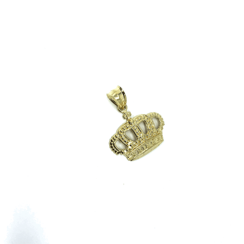 10K Gold Crown King Pendant RGP-006 - WORLDSTARBLING