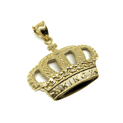 10K King Crown Gold Pendant RGP-008 - WORLDSTARBLING