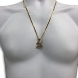 24IN 3MM CHAIN WITH SAVAGE PENDANT STL_038 - WORLDSTARBLING