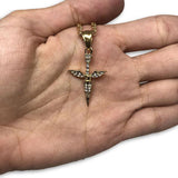 24IN 3MM CHAIN WITH WING SWORD PENDANT STL_039 - WORLDSTARBLING