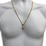 24IN 3MM CHAIN WITH WING SWORD PENDANT STL_039 - WORLDSTARBLING