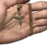 24IN 3MM CHAIN WITH WING SWORD PENDANT STL_039 - WORLDSTARBLING