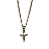 24IN 3MM CHAIN WITH WING SWORD PENDANT STL_039 - WORLDSTARBLING