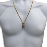24IN 3MM ANGEL WINGS PENDANT WITH CHAIN STL_041 - WORLDSTARBLING