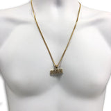 24IN 3MM CHAIN WITH SAVAGE PENDANT STL_047 - WORLDSTARBLING