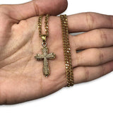 24IN 3MM CHAIN WITH CROSS PENDANT STL_049 - WORLDSTARBLING