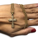 24IN 3MM CHAIN WITH CROSS PENDANT STL_049 - WORLDSTARBLING