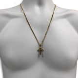 24IN 3MM CHAIN WITH CROSS PENDANT STL_049 - WORLDSTARBLING