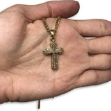 24IN 3MM CHAIN WITH CROSS PENDANT STL_049 - WORLDSTARBLING