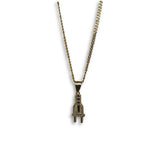 24IN 3MM CHAIN WITH PLUG PENDANT CZ STL_050 - WORLDSTARBLING