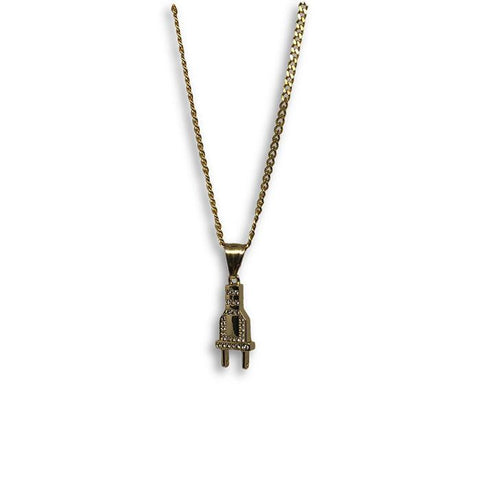24IN 3MM CHAIN WITH PLUG PENDANT CZ STL_050 - WORLDSTARBLING