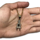 24IN 3MM CHAIN WITH PLUG PENDANT CZ STL_050 - WORLDSTARBLING