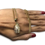 24IN 3MM GRENADE PENDANT WITH CHAIN STL_052 - WORLDSTARBLING