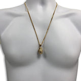 24IN 3MM GRENADE PENDANT WITH CHAIN STL_052 - WORLDSTARBLING