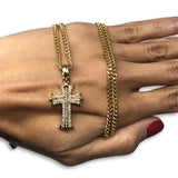 24IN 3MM CHAIN WITH CROSS PENDANT STL_053 - WORLDSTARBLING