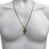 24IN 3MM CHAIN WITH CROSS PENDANT STL_053 - WORLDSTARBLING