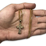 24IN 3MM CHAIN WITH CROSS PENDANT STL_053 - WORLDSTARBLING