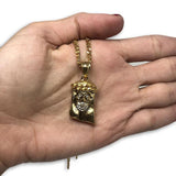 24IN 3MM CHAIN WITH JESUS PENDANT STL_054 - WORLDSTARBLING