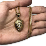 24IN 3MM LION PENDANT WITH CHAIN STL_055 - WORLDSTARBLING
