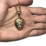 24IN 3MM LION PENDANT WITH CHAIN STL_055 - WORLDSTARBLING