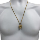 24IN 3MM LION PENDANT WITH CHAIN STL_055 - WORLDSTARBLING