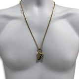 24IN 3MM SNEAKER PENDANT WITH CHAIN STL_057 - WORLDSTARBLING