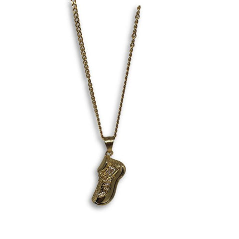 24IN 3MM SNEAKER PENDANT WITH CHAIN STL_057 - WORLDSTARBLING