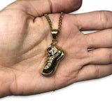 24IN 3MM SNEAKER PENDANT WITH CHAIN STL_057 - WORLDSTARBLING