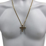 24IN 3MM GUN PENDANT WITH CHAIN STL_058 - WORLDSTARBLING