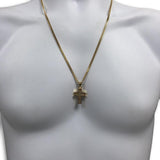 24IN 3MM CHAIN WITH CROSS PENDANT STL_059 - WORLDSTARBLING