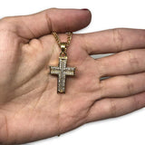 24IN 3MM CHAIN WITH CROSS PENDANT STL_059 - WORLDSTARBLING