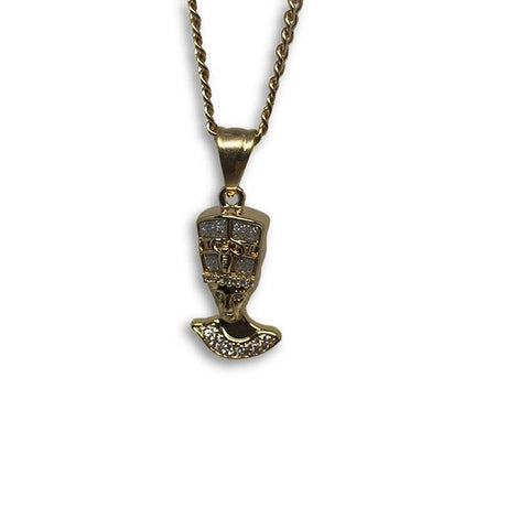 24IN 3MM CHAIN WITH PHARAOH PENDANT STL_060 - WORLDSTARBLING