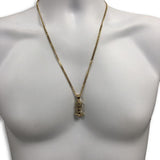 24IN 3MM CHAIN WITH PHARAOH PENDANT STL_060 - WORLDSTARBLING