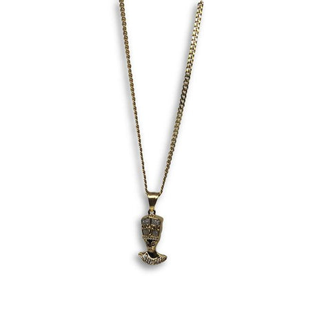24IN 3MM CHAIN WITH PHARAOH PENDANT STL_060 - WORLDSTARBLING