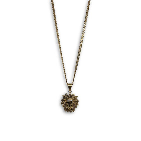 24IN 3MM CHAIN WITH NATIVE PENDANT STL_064 - WORLDSTARBLING