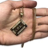 24IN 3MM CHAIN WITH CASSETTE PENDANT STL_065 - WORLDSTARBLING