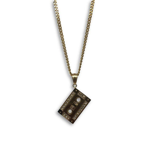 24IN 3MM CHAIN WITH CASSETTE PENDANT STL_065 - WORLDSTARBLING