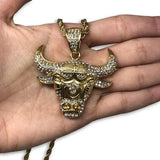 30IN 4MM Rope Chain Gold Plated Stainless Steel With Lion Pendant STL_071 - WORLDSTARBLING