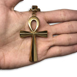 30IN 4MM Rope Chain Gold Plated Stainless Steel With Ankh Cross Pendant STL_074 - WORLDSTARBLING